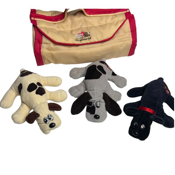 Tonka Other - Vintage 1980s Tonka Pound Puppies Plush Dogs & Newborn Carrying case Retro Toys